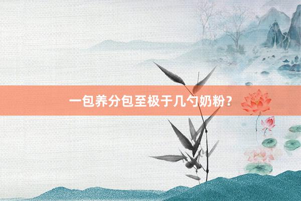一包养分包至极于几勺奶粉？